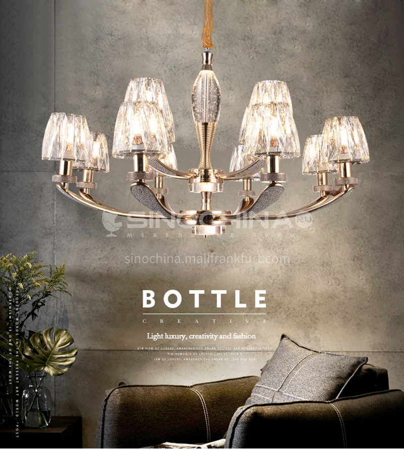 Light Luxury Crystal Chandelier Living Room Simple Modern Atmosphere Dining Lamp Mx 9206 Light Luxury Crystal Chandelier Living, Crystal Chandelier Living Room Lamp